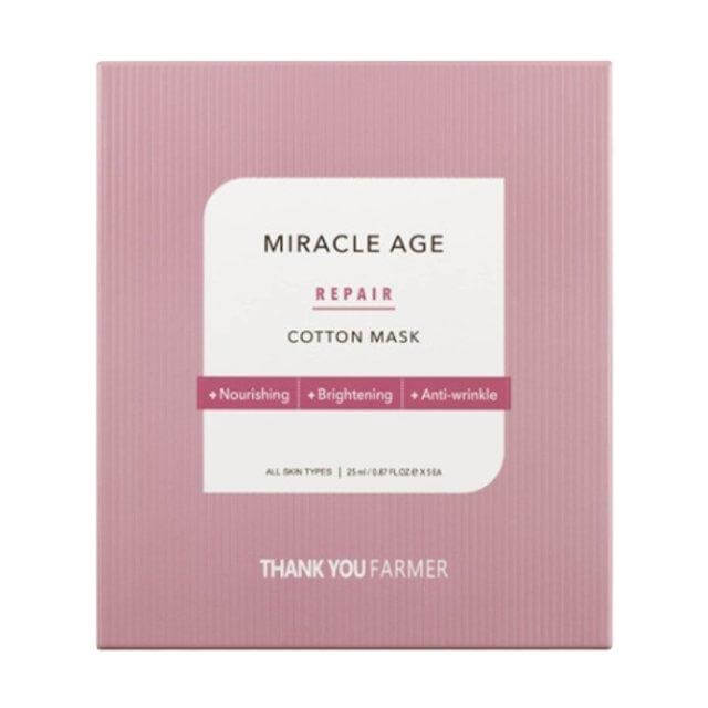 THANK YOU FARMER Miracle Age Repair Cotton Mask 25ml X 5