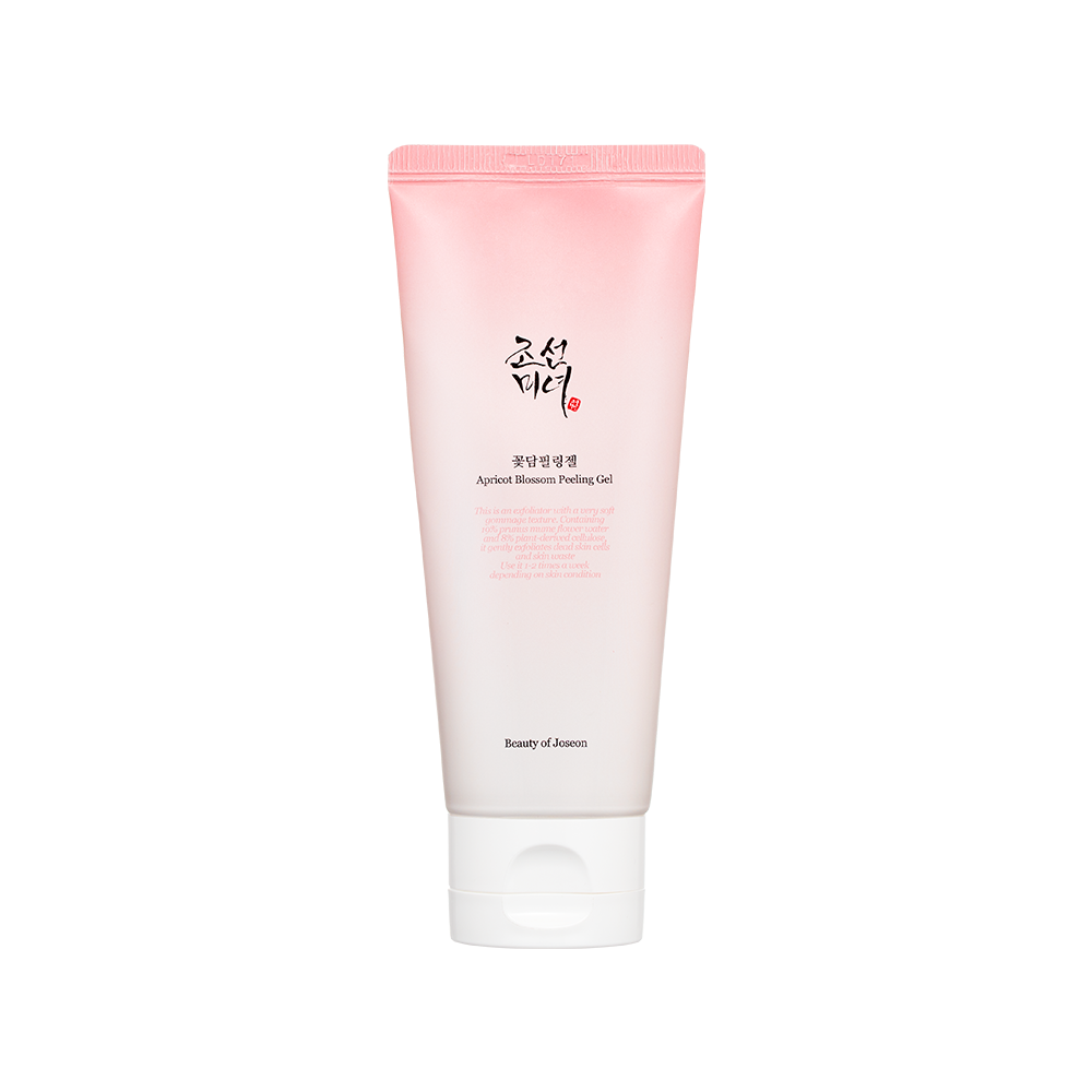 Beauty of Joseon Apricot Blossom Peeling Gel 100ml for brightening and exfoliating skin, removing dead cells and sebum.