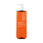 680ml golden bottle of Mise-en-scène Perfect Serum Original Shampoo for nourishing damaged hair