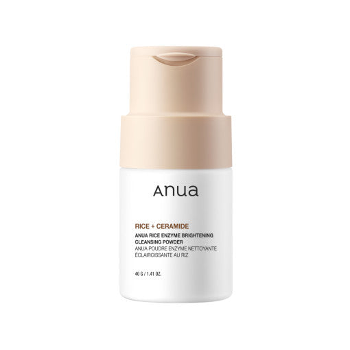 Anua Rice Enzyme Brightening Cleansing Powder – gentle Korean skincare exfoliating face cleanser for dull, uneven skin tone.