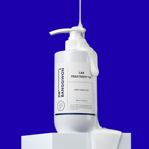 Dr.BANGGIWON Lab Treatment RX hair repair and hair loss treatment with rich proteins, amino acids, and patented ingredient to nourish damaged hair and strengthen scalp.