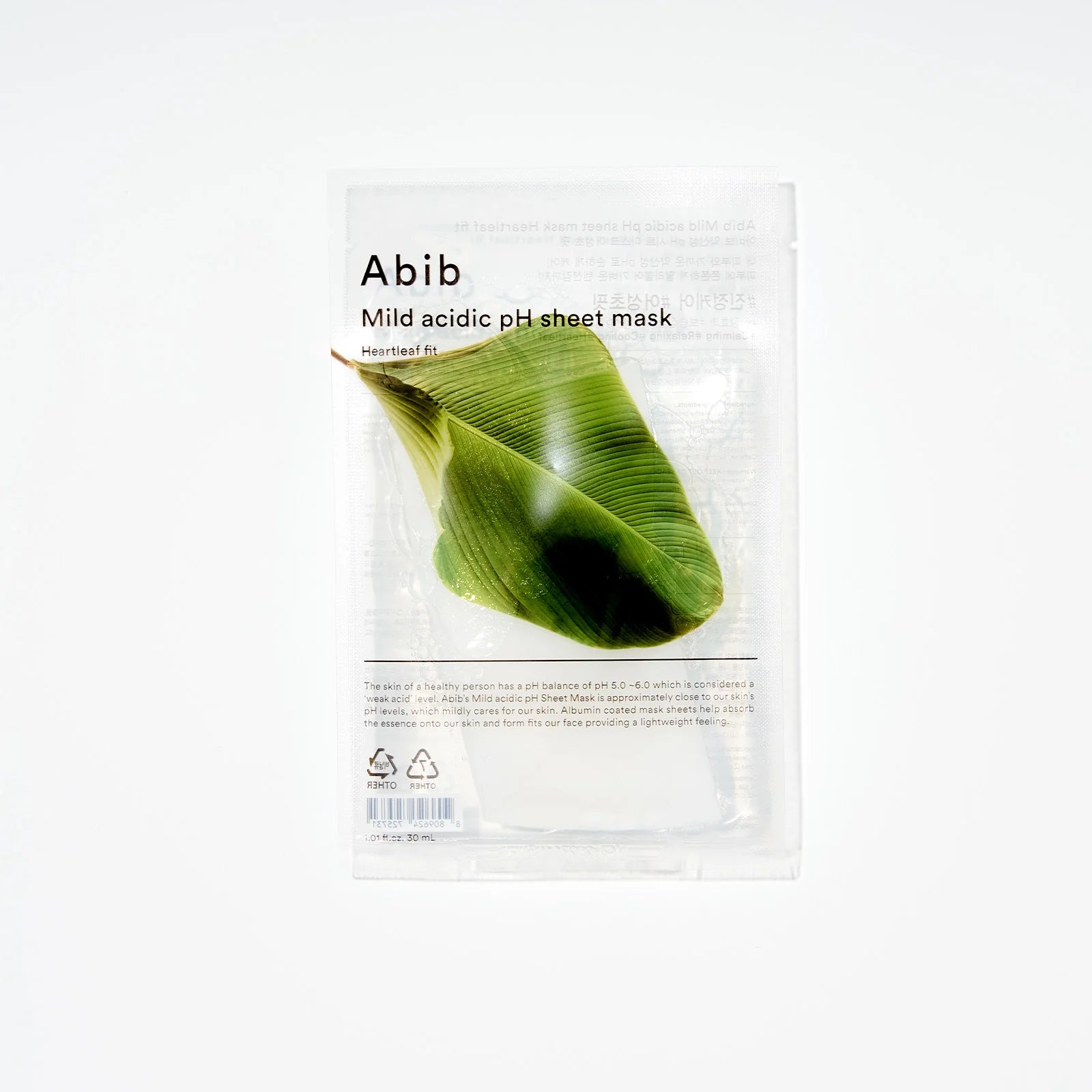 Abib Mild Acidic pH Sheet Mask Heartleaf Fit 30ml x 10
