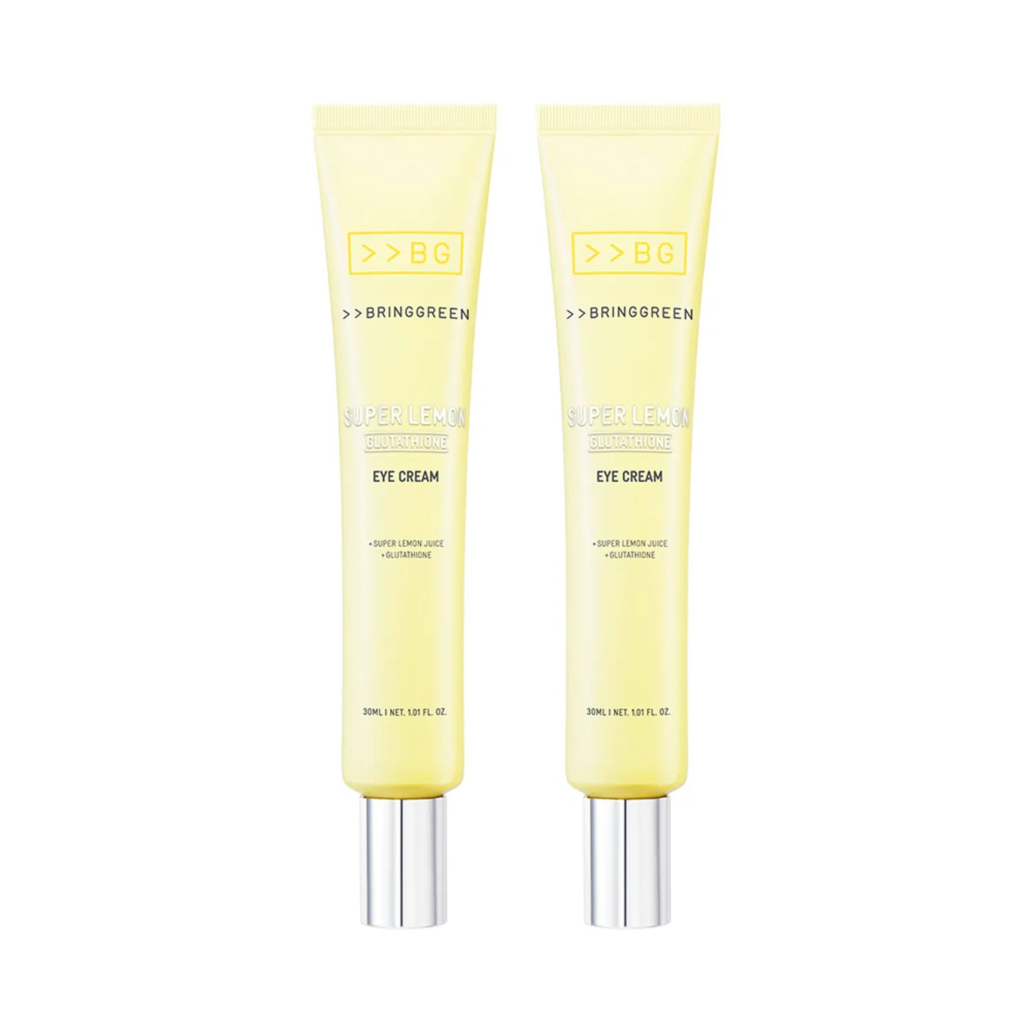 BRINGGREEN Super Lemon Glutathione Eye Cream Double Pack – rich, non-sticky eye cream with glutathione and Super Lemon Juice for brightening and wrinkle care.