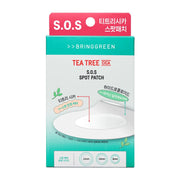 BRINGGREEN Tea Tree Cica SOS Spot Patch – Korean hydrocolloid pimple patches with Tea Tree, Cica, and Salicylic Acid to calm and protect acne-prone skin.