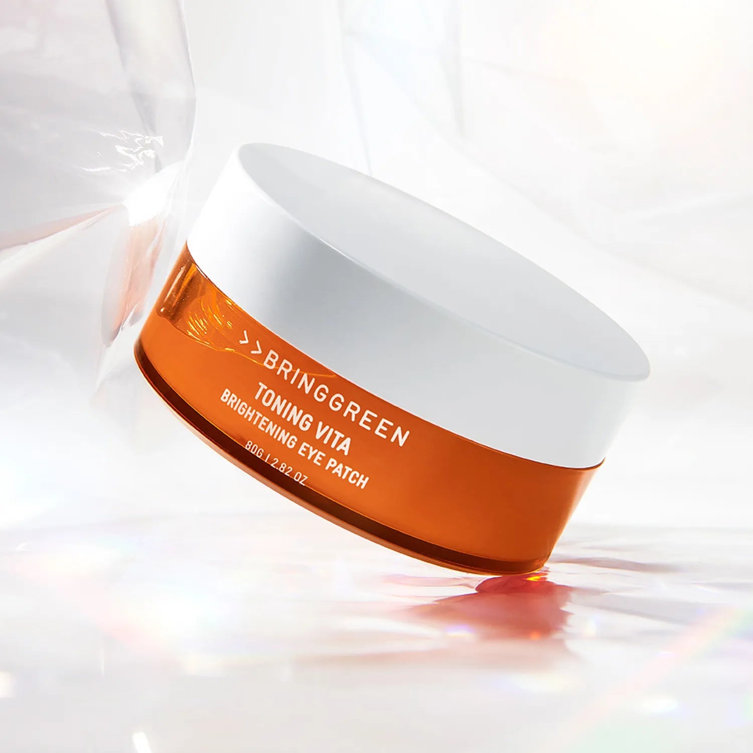 BRINGGREEN Toning Vita Brightening Eye Patch – Korean anti-wrinkle eye patches with adenosine for dark circles, firming, and moisturizing delicate eye skin.