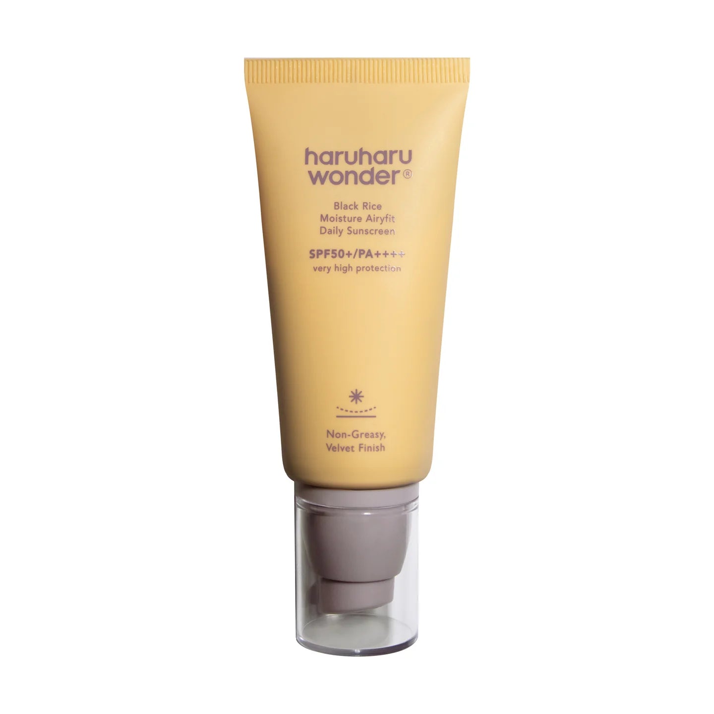 Haruharu Wonder sunscreen tube on a white background