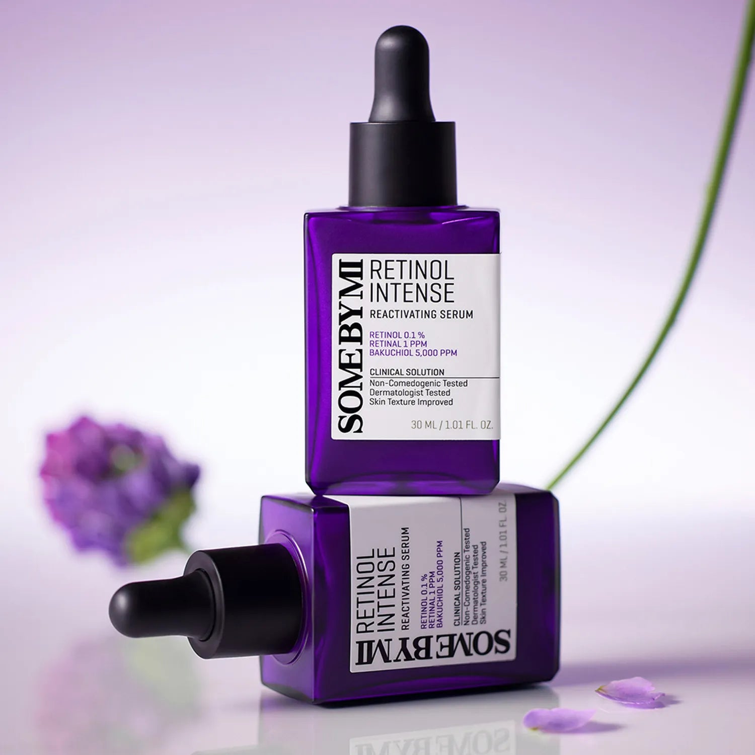 SOME BY MI 30ml retinol serum in pump bottle with bakuchiol and retinal for smoother skin