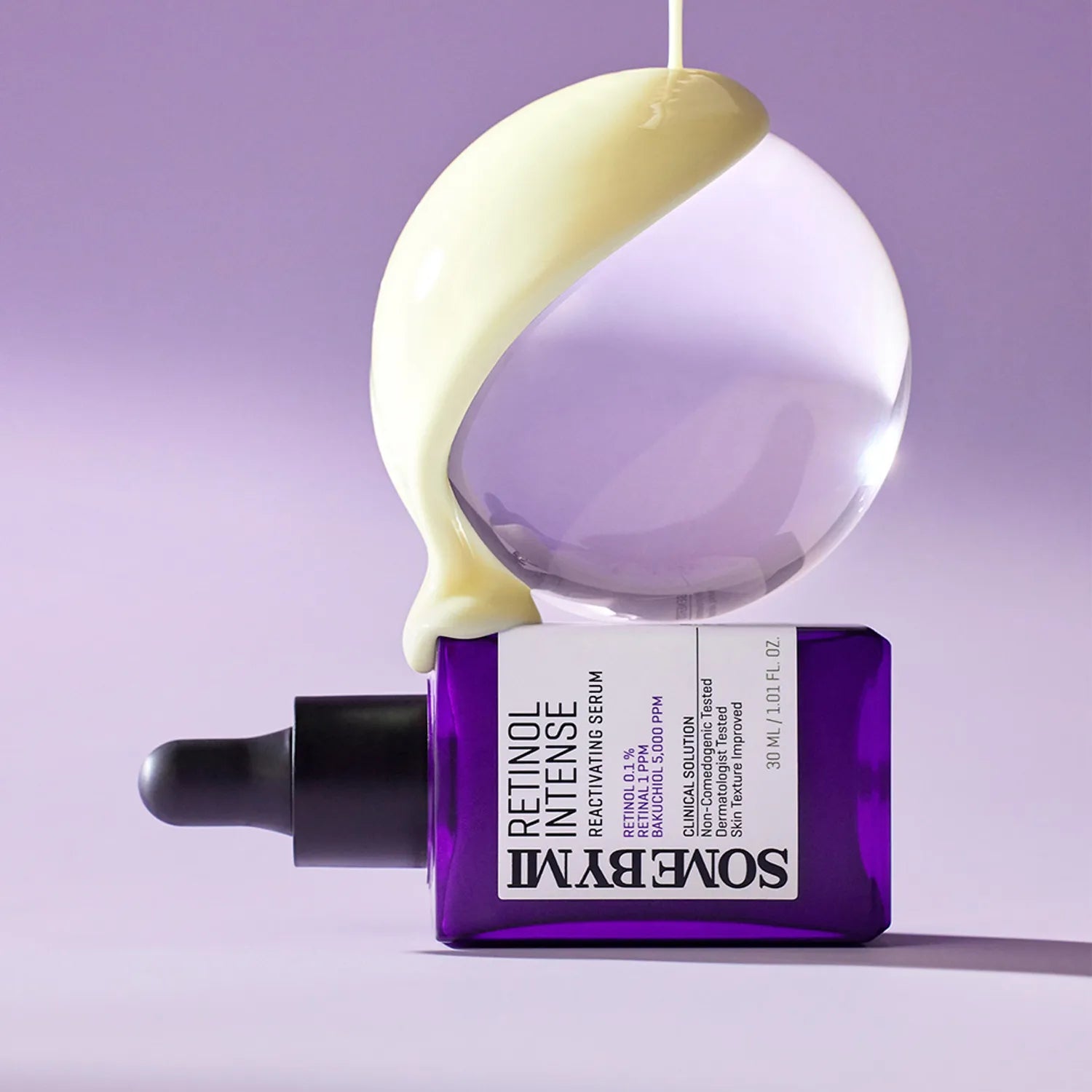 SOME BY MI 30ml retinol serum in pump bottle with bakuchiol and retinal for smoother skin