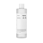 Anua Heartleaf 77 Soothing Toner bottle with clear liquid, ideal for calming sensitive skin in a K-beauty skincare routine.