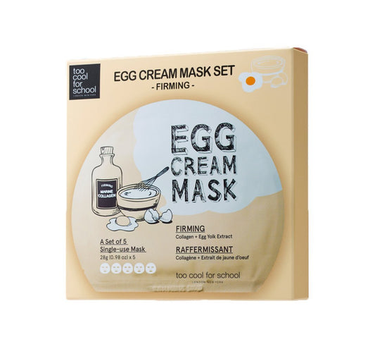 TOO COOL FOR SCHOOL Egg Cream Mask Set x 5