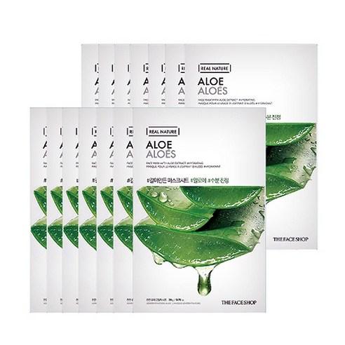 THE FACE SHOP REAL NATURE Face Mask #Aloe x 10