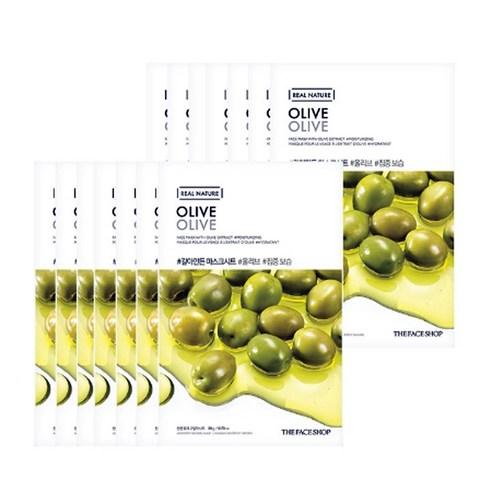 THE FACE SHOP REAL NATURE Face Mask #Olive x 10