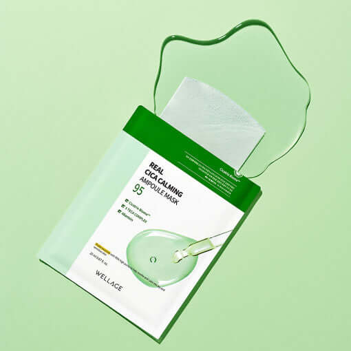 WELLAGE Real Cica Calming Ampoule Mask Sheet 20ml X 10