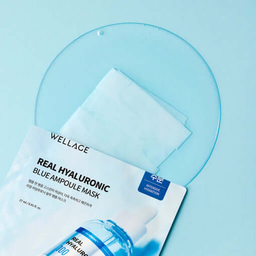 WELLAGE Real Hyaluronic Blue Ampoule Mask Sheet 27ml X 10