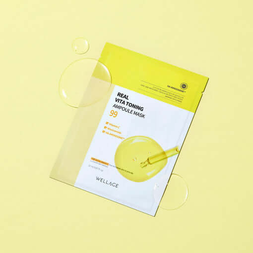 WELLAGE Real Vita Toning Ampoule Mask Sheet X 10