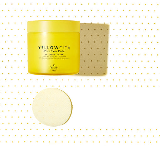 So Natural  Yellow Cica Pore Clear Pad 70ea 140ml