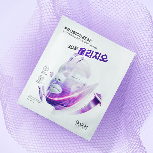BIO HEAL BOH Probioderm 3D Lifting Full Face Tension Gel Mask Sheet x 3