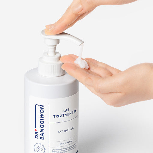 Dr.BANGGIWON Lab Treatment RX hair repair and hair loss treatment with rich proteins, amino acids, and patented ingredient to nourish damaged hair and strengthen scalp.