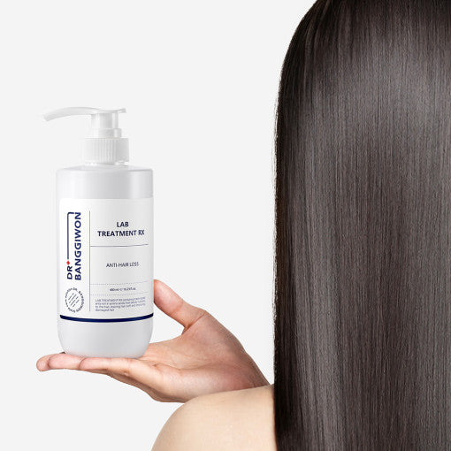 Dr.BANGGIWON Lab Treatment RX hair repair and hair loss treatment with rich proteins, amino acids, and patented ingredient to nourish damaged hair and strengthen scalp.