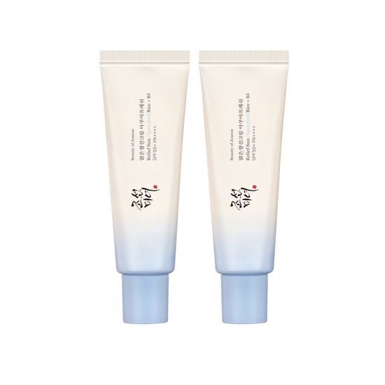 Beauty of Joseon Relief Sun Aqua Fresh Rice + B5 50ml x 2; lightweight sunscreen with hydration and SPF50+