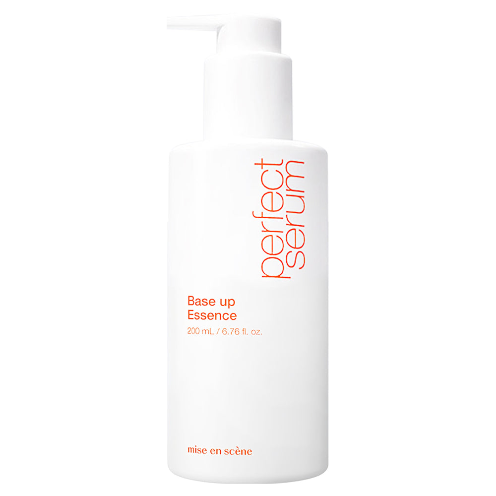 Bottle of Mise en Scène Perfect Base Up Essence with sleek, modern design