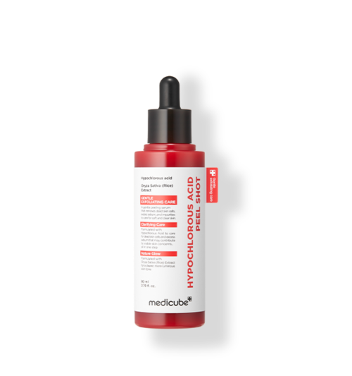 Medicube hypoclorous acid peel shot bottle on a white background